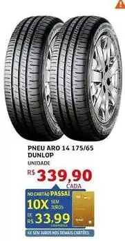 Assaí Atacadista Dunlop - pneu aro 14 175/65 oferta