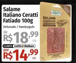 Supermercado Dalben Salame italiano ceratti fatiado oferta
