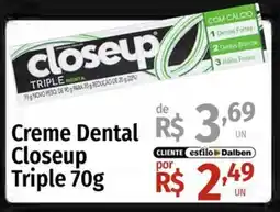 Supermercado Dalben Creme Dental Closeup Triple oferta