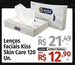 Supermercado Dalben Lenços Faciais Kiss Skin Care oferta