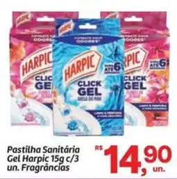 Fort Atacadista Pastilha Sanitária Gel Harpic 15g c/3 un. Fragrâncias oferta