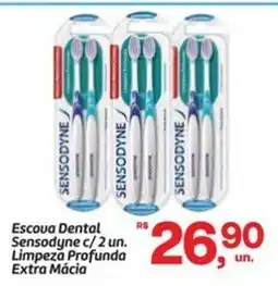 Fort Atacadista Escova Dental Sensodyne c/ 2 un. Limpeza Profunda Extra Mácia oferta