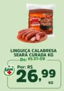 Araújo Supermercados Linguiça calabresa seara curada kg oferta