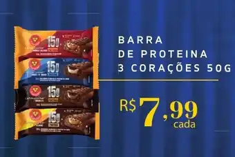 Barra de proteina 3 corações