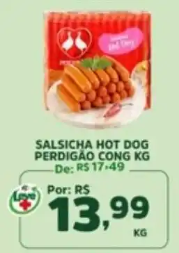 Araújo Supermercados Salsicha hot dog perdigão cong kg oferta