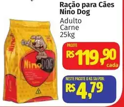 Camiño supermercados Ração para Cães Nino Dog Adulto Carne oferta