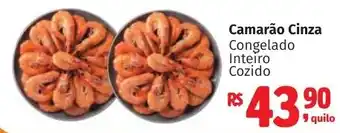 Camiño supermercados Camarão Cinza Congelado Inteiro Cozido oferta