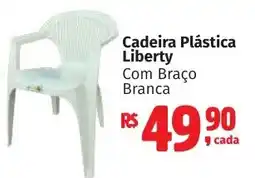 Camiño supermercados Cadeira Plástica Liberty Com Braço Branca oferta
