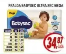 Kaçula Supermercados Fraldas babysec ultra sec mega oferta