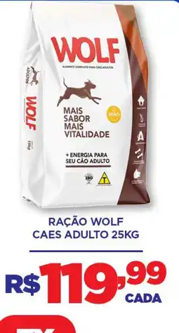 DB Supermercados Ração wolf caes adulto oferta