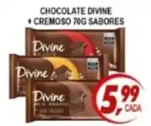 Kaçula Supermercados chocolate divine + cremoso 70g sabores oferta