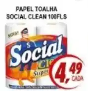 Kaçula Supermercados Papel toalha social clean 100fls oferta