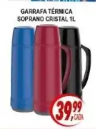 Kaçula Supermercados Garrafa térmica soprano cristal oferta