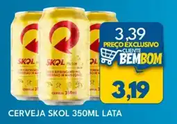 Rancho Bom Supermercados Cerveja skol 350ml lata oferta