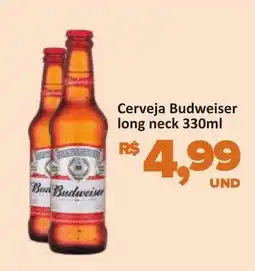 Paulistão Supermercados Cerveja Budweiser long neck oferta