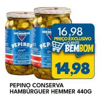 Rancho Bom Supermercados Pepino conserva hambúrguer hemmer oferta