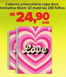 Paulistão Supermercados Caderno universitário capa dura oferta
