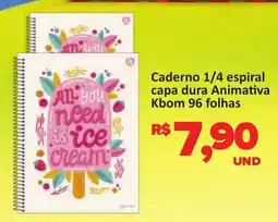 Paulistão Supermercados Caderno 1/4 espiral capa dura Animativa oferta