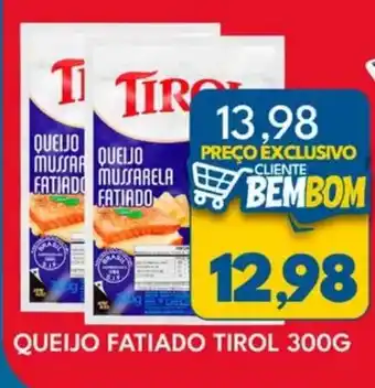 Rancho Bom Supermercados Queijo fatiado tirol oferta