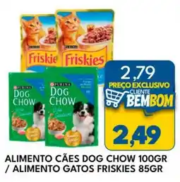 Rancho Bom Supermercados alimento cães dog chow / alimento gatos friskies oferta