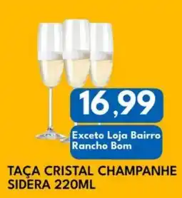 Rancho Bom Supermercados Taça cristal champanhe oferta