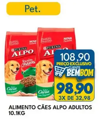 Rancho Bom Supermercados Alimento cães alpo adultos oferta