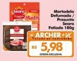 Supermercados Archer mortadela defumada / presunto seara fatiado oferta