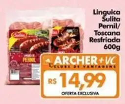 Supermercados Archer Linguiça Sulita Pernil/ Toscana Resfriada oferta
