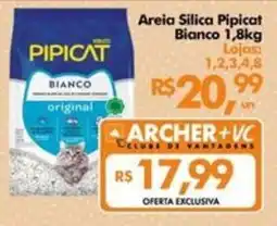 Supermercados Archer Areia Silica Pipicat Bianco oferta