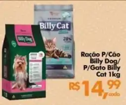 Supermercados Archer Ração P/Cão Billy Dog/ P/Gato Billy Cat oferta
