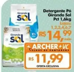 Supermercados Archer Detergente Pó Girando Sol oferta
