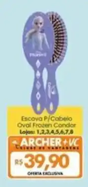 Supermercados Archer Escova P/Cabelo Oval Frozen Condor oferta