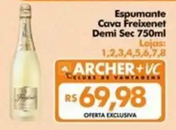 Supermercados Archer Espumante Cava Freixenet Demi Sec oferta