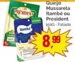 Supermercados Rena Queijo mussarela itambé ou president oferta