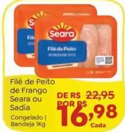 Novo Atacarejo Filé de Peito de Frango Seara ou Sadia oferta