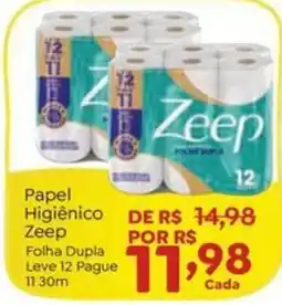 Novo Atacarejo Papel Higiênico Zeep Folha Dupla oferta