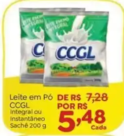 Novo Atacarejo Leite em Pó CCGL Integral ou Instantâneo oferta