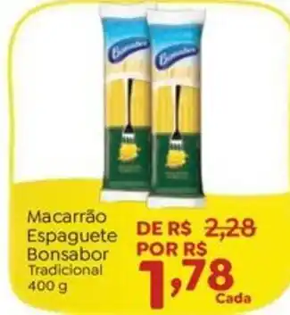 Novo Atacarejo Macarrão Espaguete Bonsabor Tradicional oferta