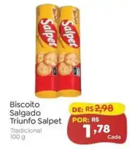 Novo Atacarejo Biscoito Salgado Triunfo Salpet oferta