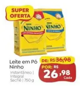 Novo Atacarejo Leite em Pó Ninho Instantâneo Integral Sachê oferta