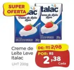 Novo Atacarejo Creme de Leite Leve Italac oferta
