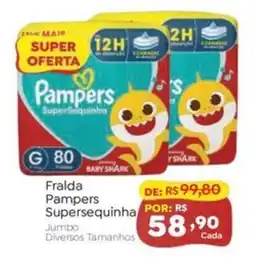 Novo Atacarejo Fralda Pampers Supersequinha oferta
