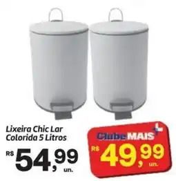 Fort Atacadista Lixeira Chic Lar Colorida oferta