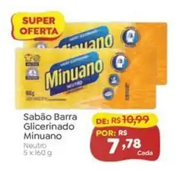 Novo Atacarejo Sabão Barra Glicerinado Minuano Neutro oferta
