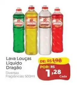 Novo Atacarejo Lava Louças Líquido Dragão oferta