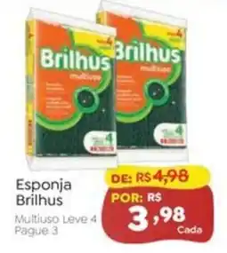 Novo Atacarejo Esponja brilhus multiuso leve 4 oferta
