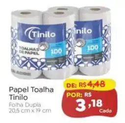 Novo Atacarejo Papel Toalha Tinilo oferta
