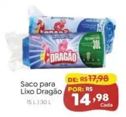 Novo Atacarejo Saco para Lixo Dragão oferta