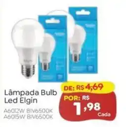 Novo Atacarejo Lâmpada Bulb Led Elgin oferta