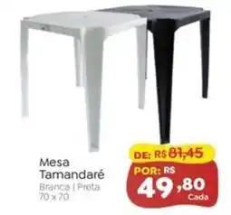 Novo Atacarejo Mesa Tamandaré Branca | Preta oferta